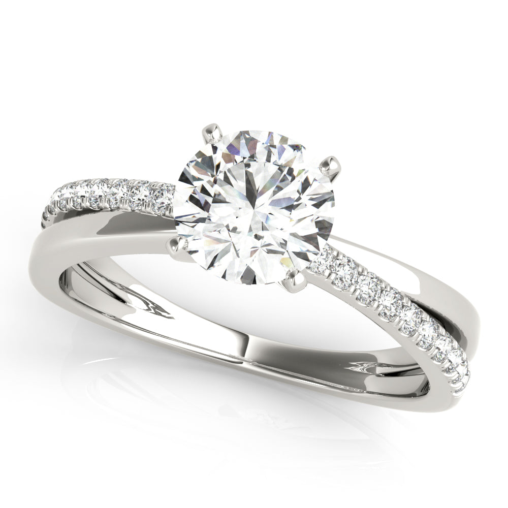 Split Shank Pavé Diamond Engagement Ring - Elgrissy Diamonds