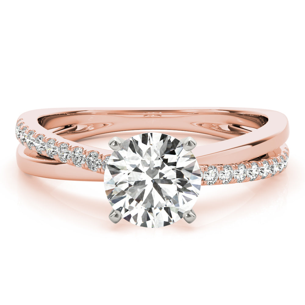 Split Shank Pavé Diamond Engagement Ring - Elgrissy Diamonds