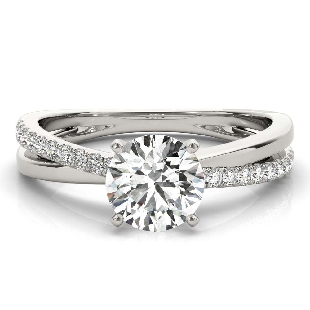 Split Shank Pavé Diamond Engagement Ring - Elgrissy Diamonds