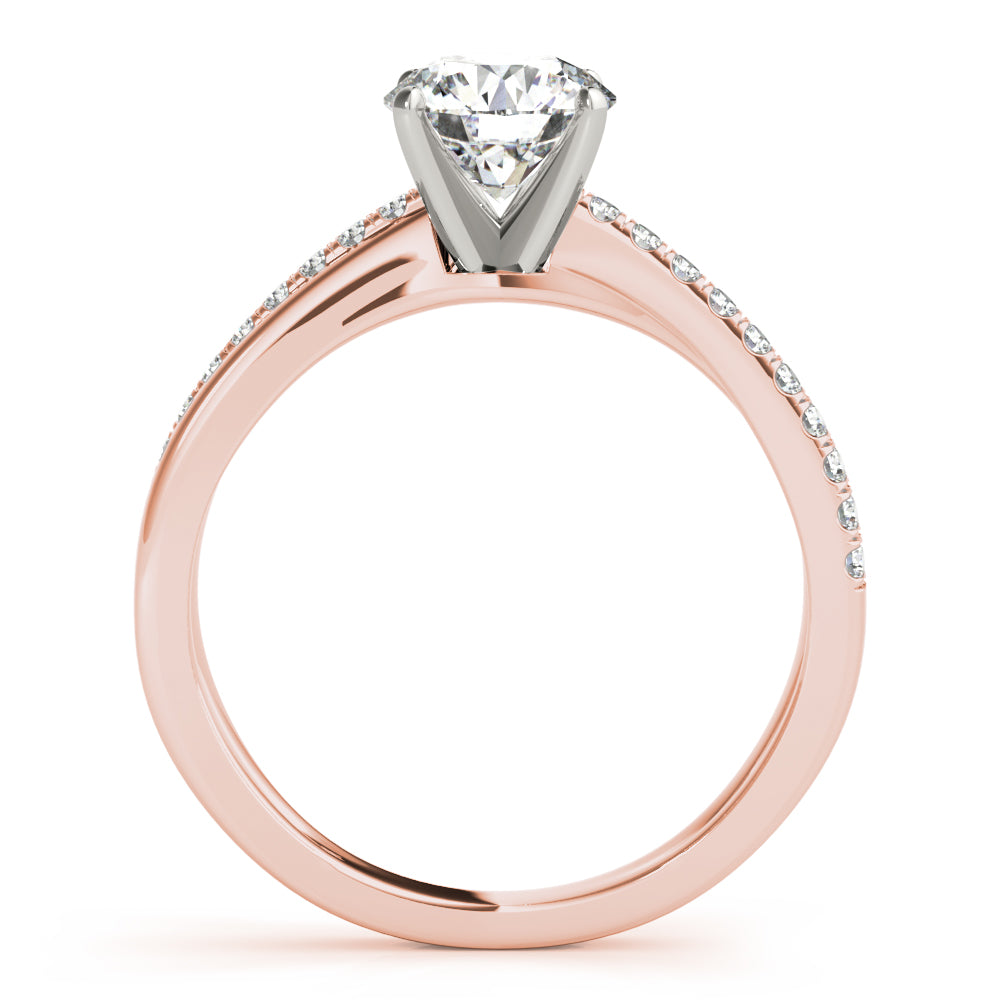 Split Shank Pavé Diamond Engagement Ring - Elgrissy Diamonds