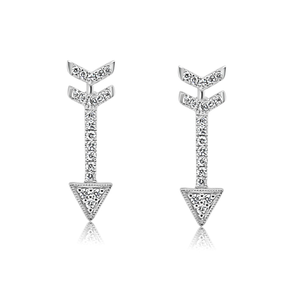 Diamonds Arrow Studs