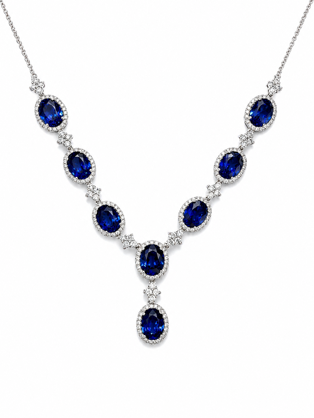 Sapphire Oval Necklace (14.07 Ct. Tw.)