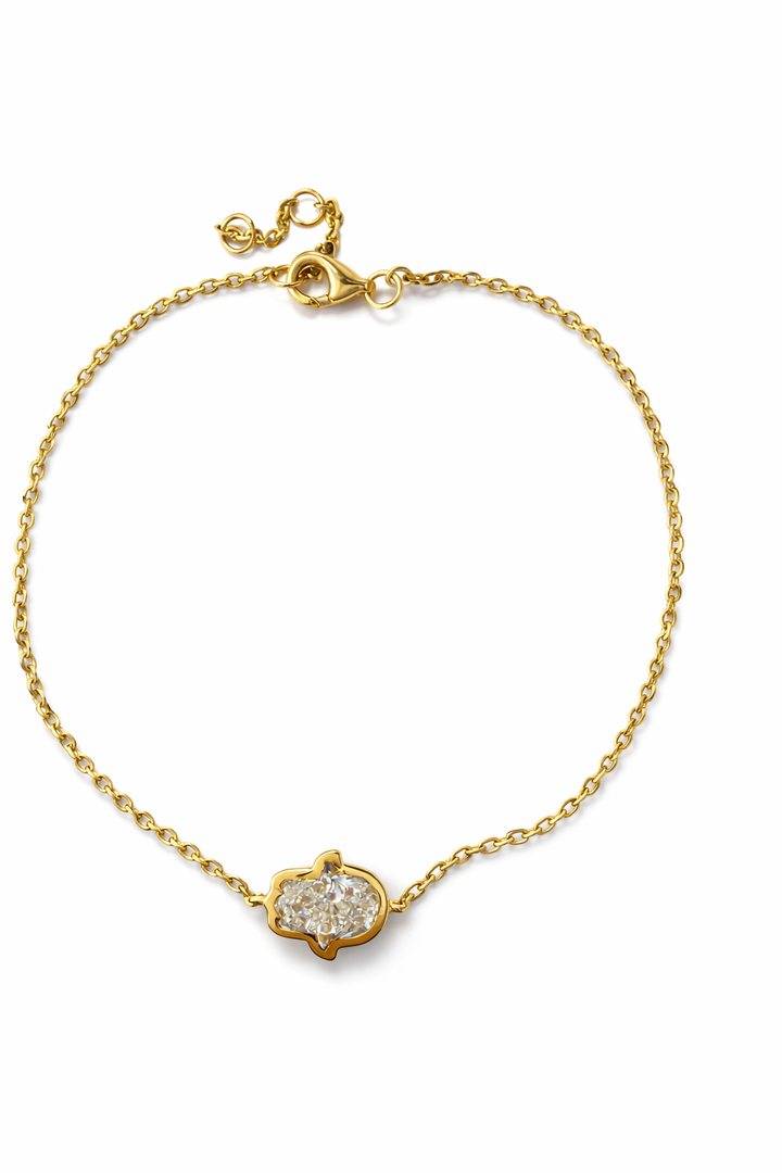 Hamsa Bezel in Yellow Gold Bracelet (1.12ctw)