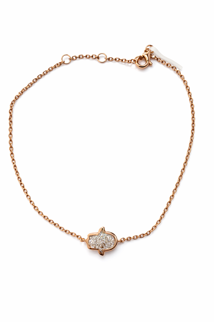 Hamsa Bezel  in Rose Gold Bracelet (1.10ctw)