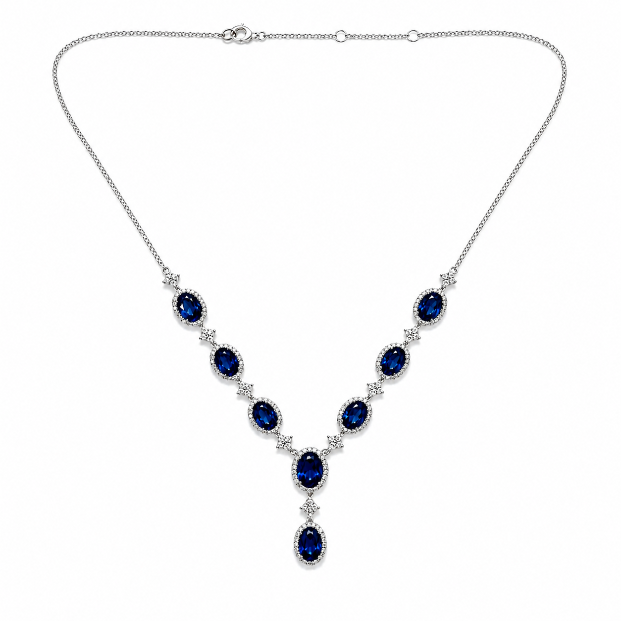 Sapphire Oval Necklace (14.07 Ct. Tw.)