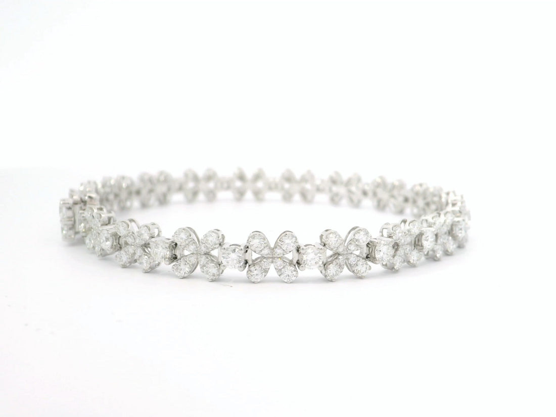 Four Petals Flowers Tennis Bracelet