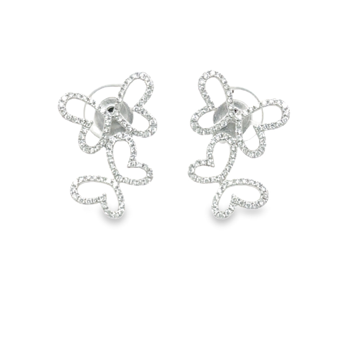 Double Butterfly Studs for Rent