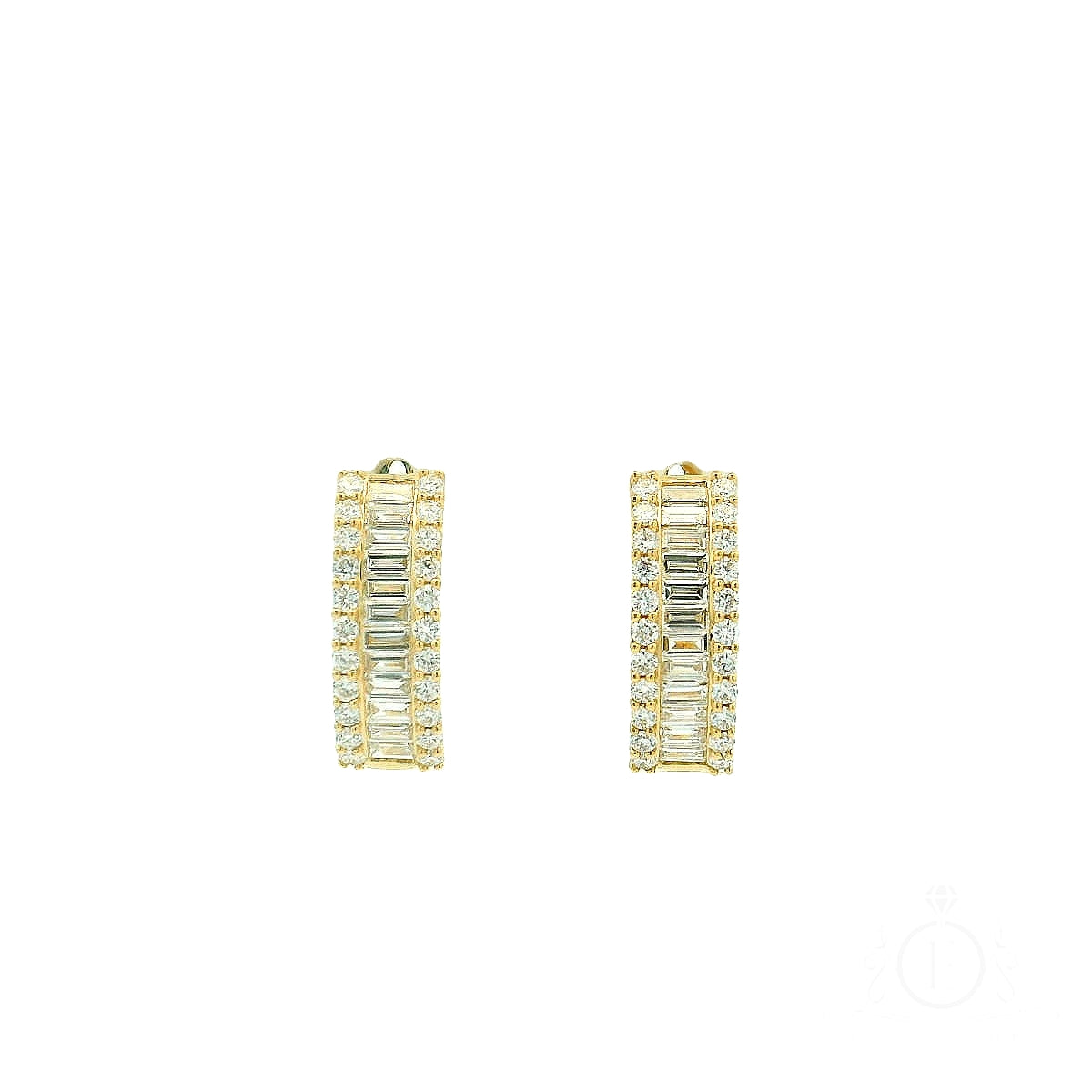 Hoop Diamonds Earring in Yellow Gold for Sale