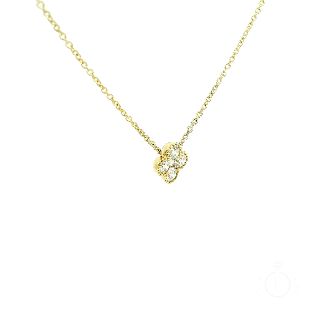 Flower Pendant in Yellow Gold