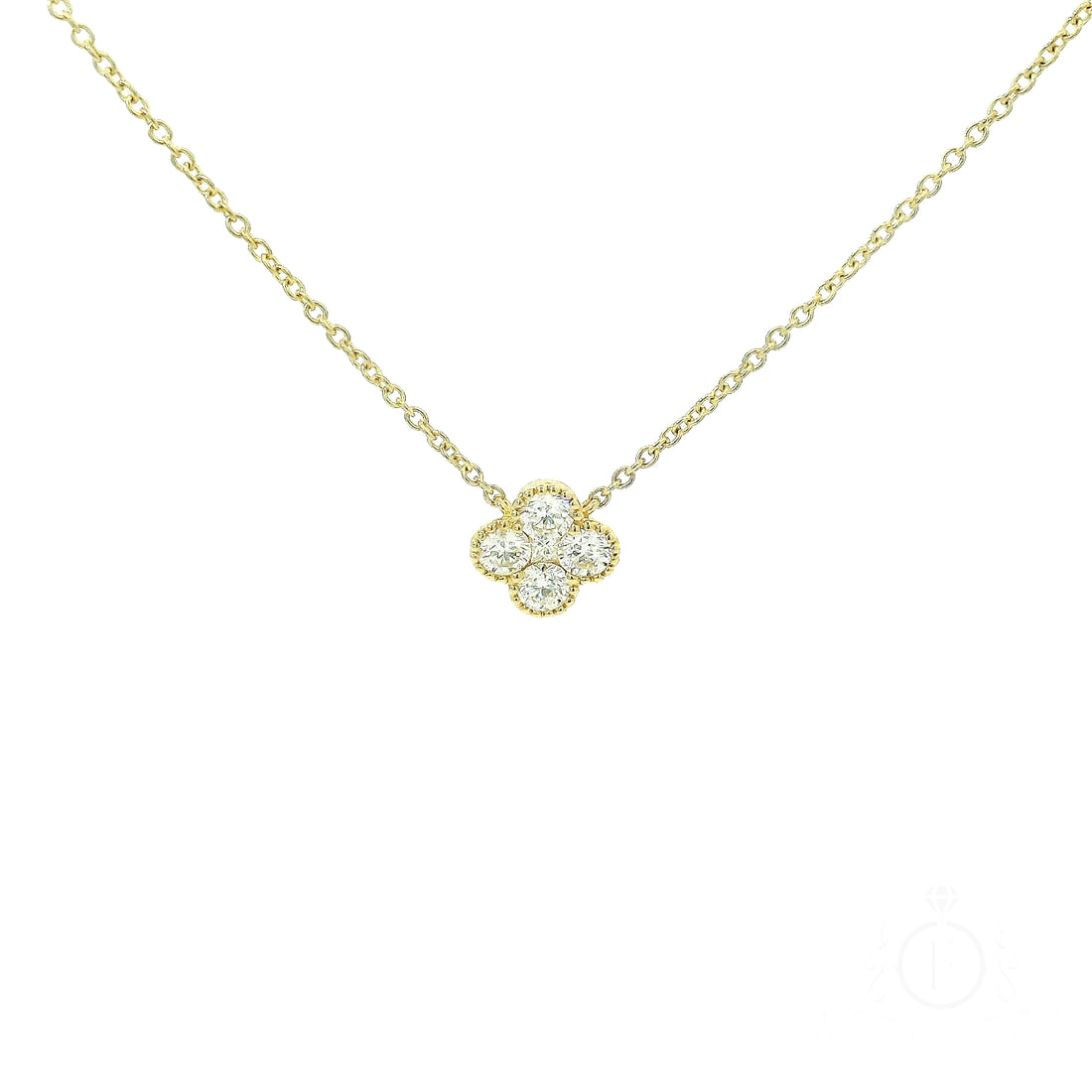 Flower Pendant in Yellow Gold