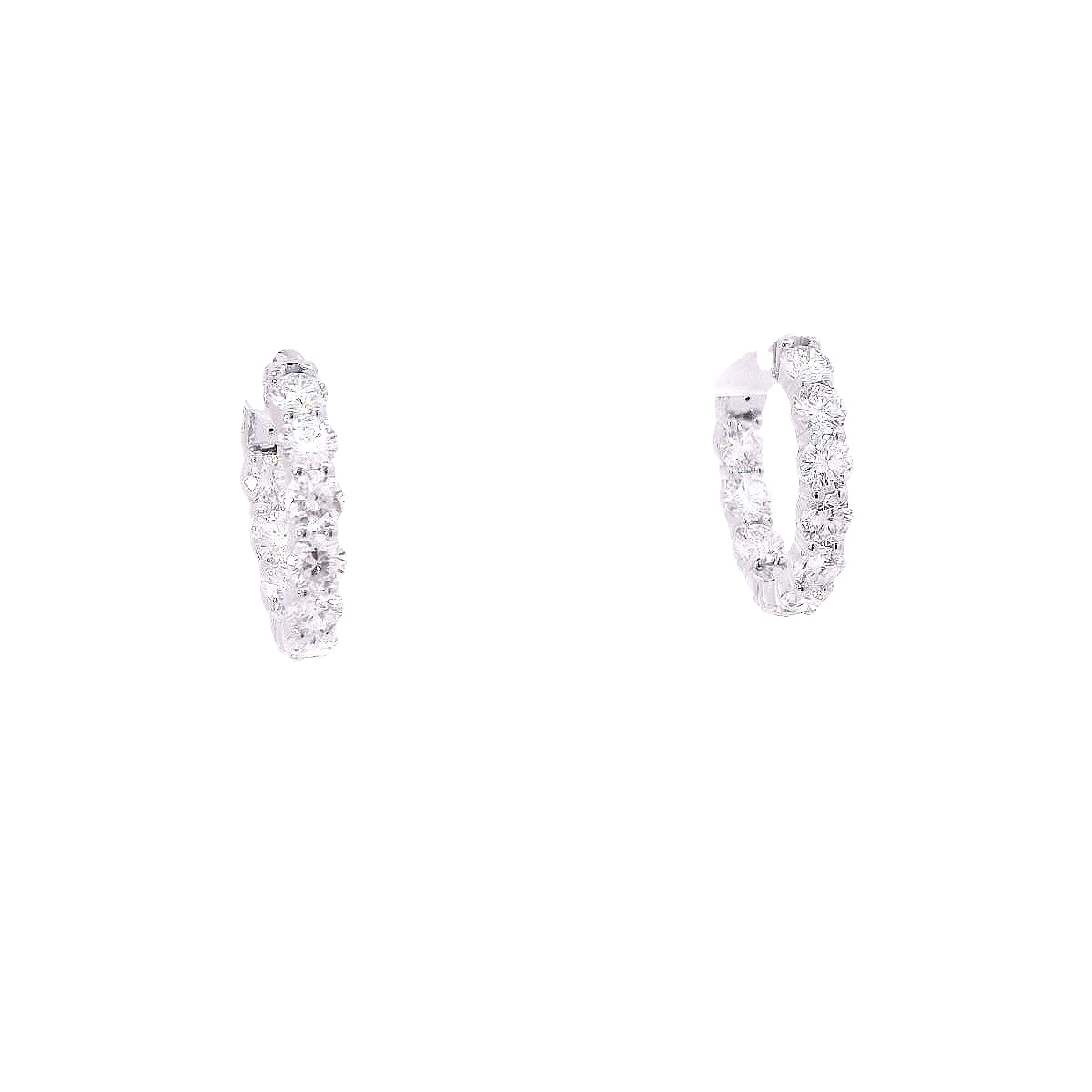 Diamond Hoops Earrings