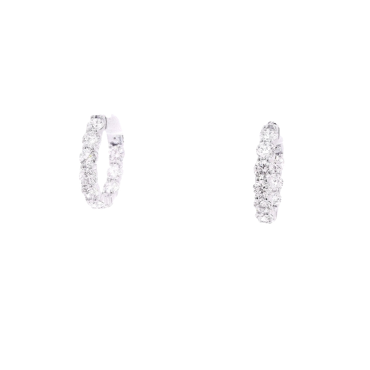 Diamond Hoops Earrings