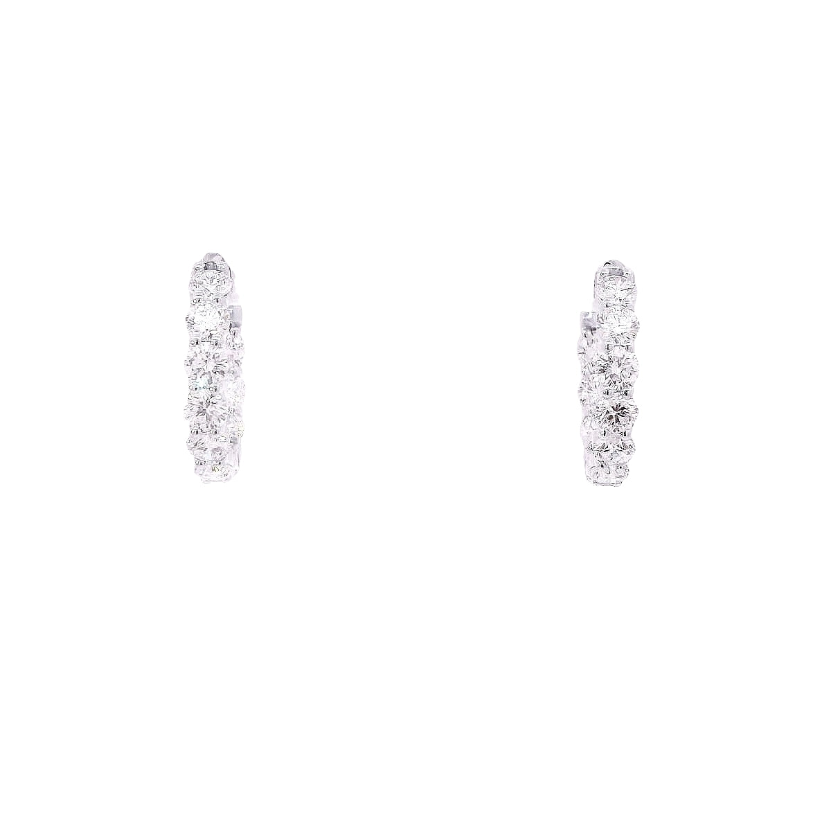 Diamond Hoops Earrings
