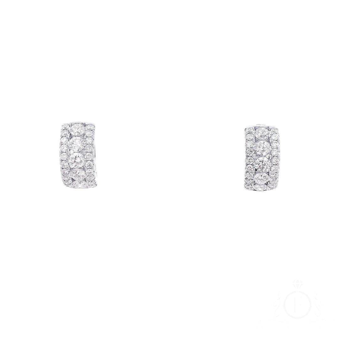 Hoop Earrings in White Gold
