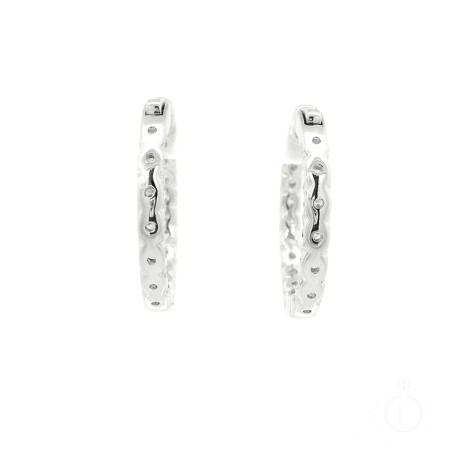 Inside-out Diamonds Medium Hoop