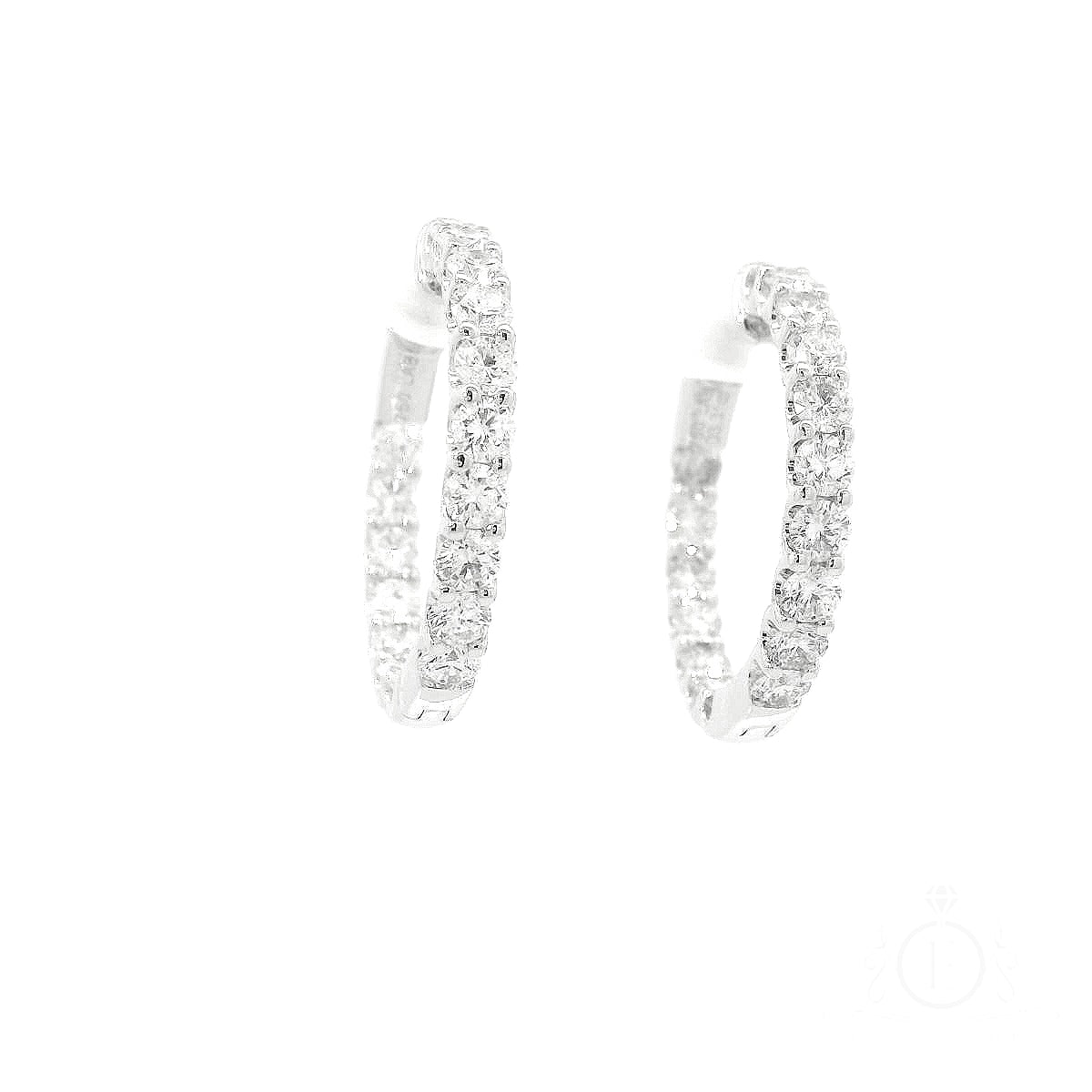 Inside-out Diamonds Medium Hoop