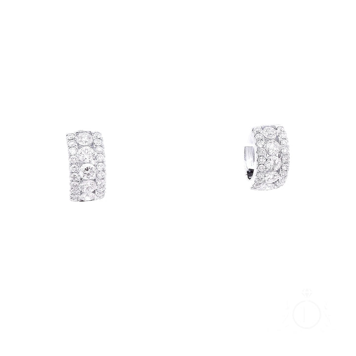 Hoop Earrings in White Gold