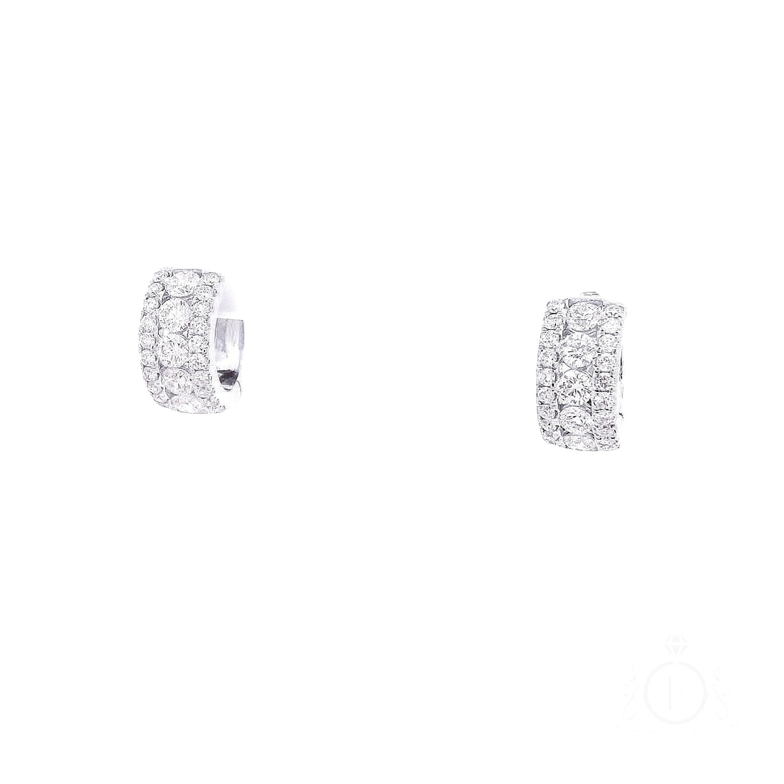 Hoop Earrings in White Gold