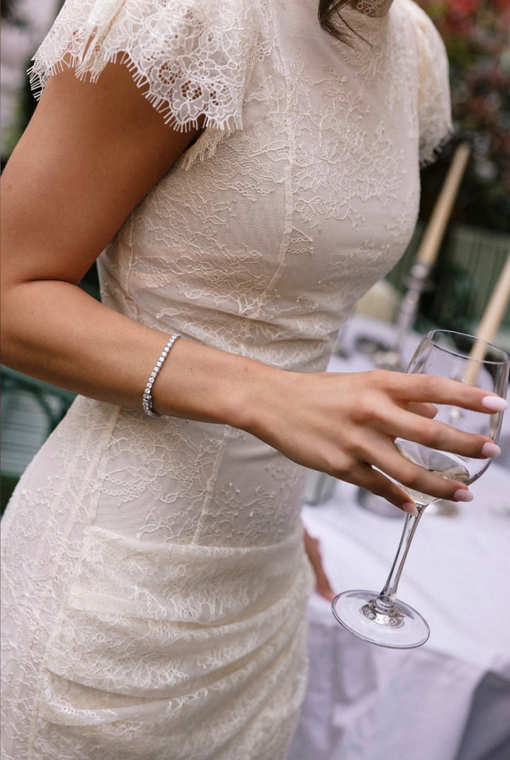 9.45ct Lab-Grown Diamond Tennis Bracelet in 14K White Gold