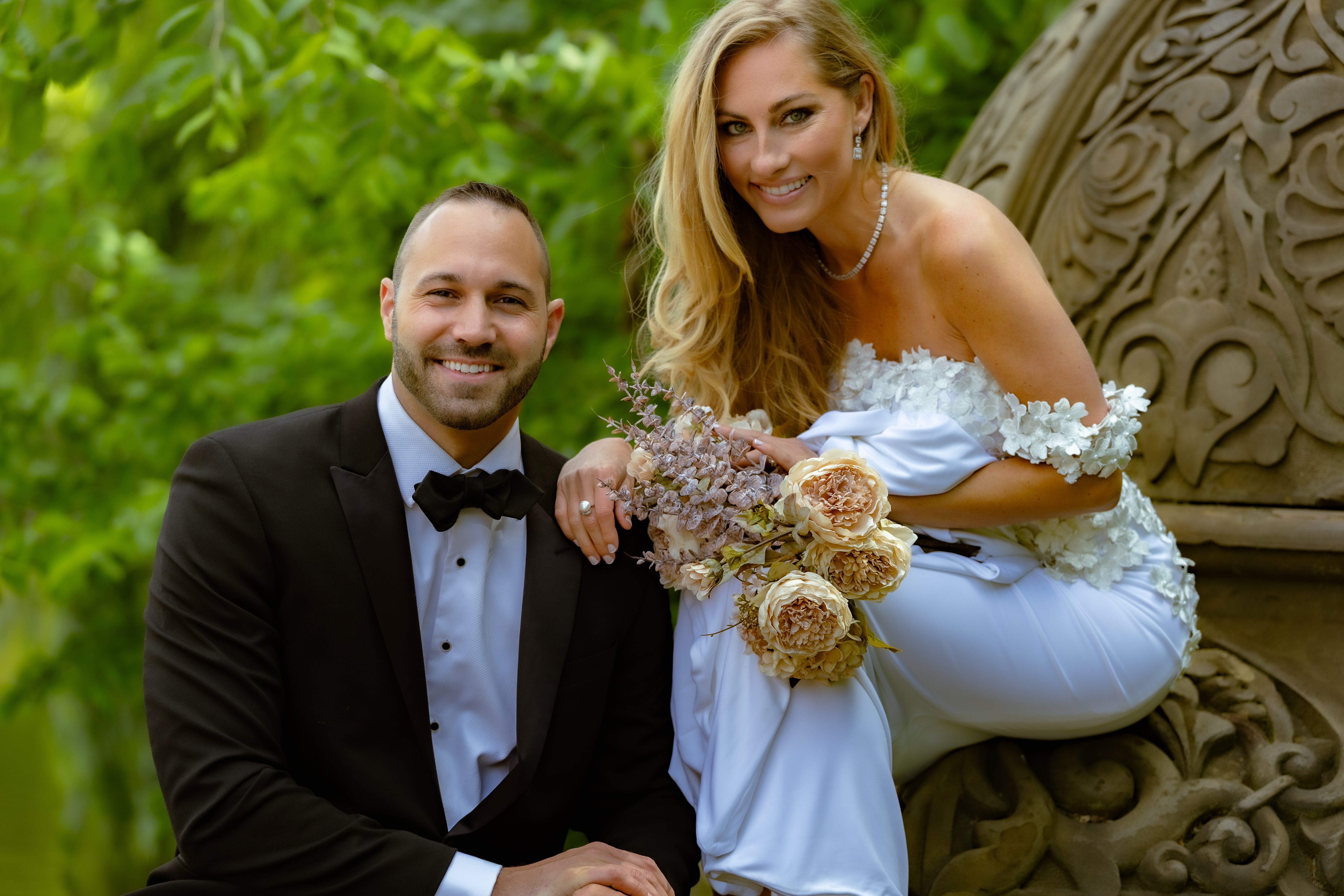 Double Halo Emerald Illusion Diamond Earrings