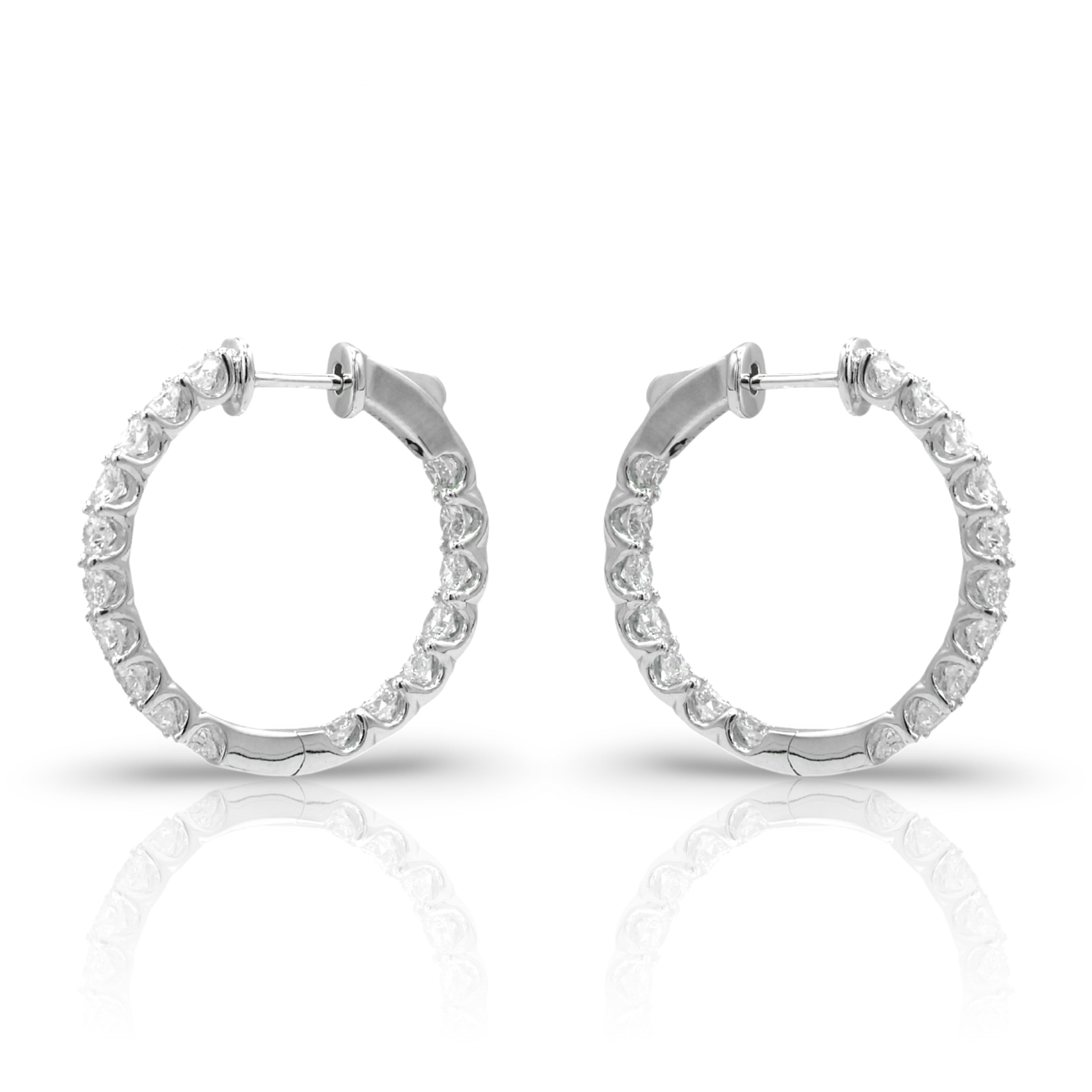 Inside-out Diamonds Medium Hoop