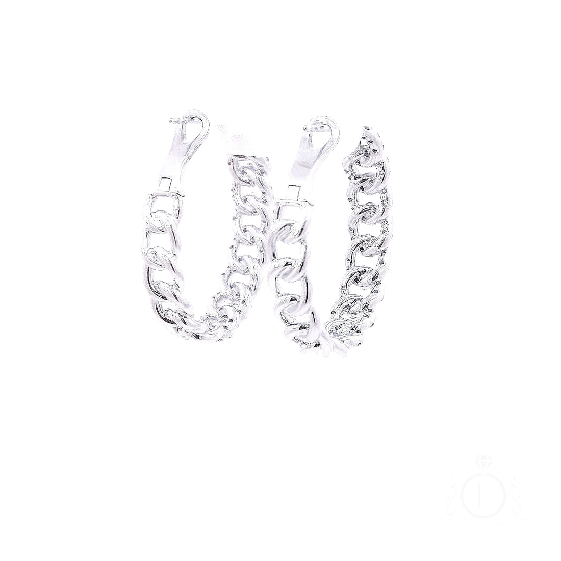 Chunky Link Chain Hoop Earrings