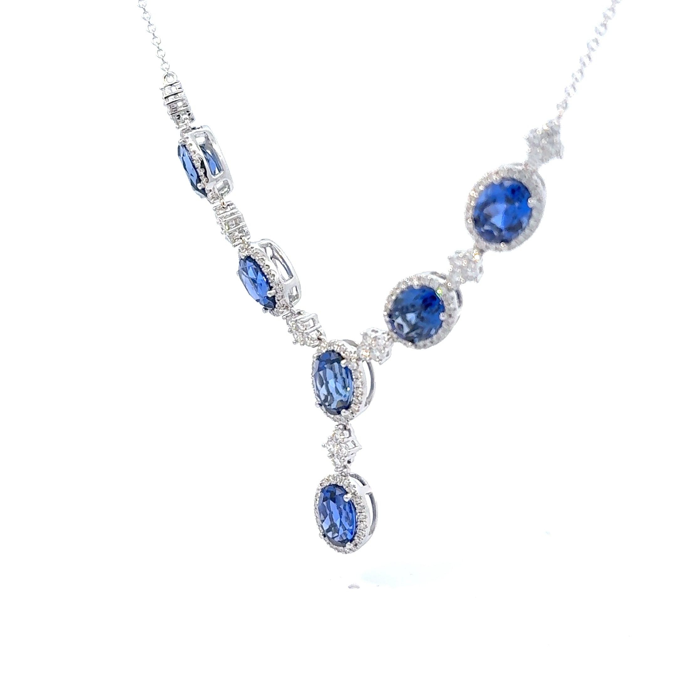 Sapphire Oval Necklace ( 12.74 Ct. Tw.)