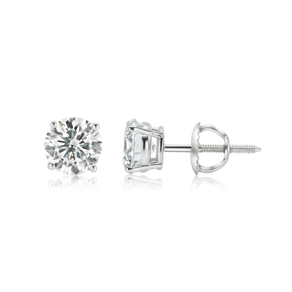 14k White Gold Lab Grown Diamond Studs (4.10 ctw.)