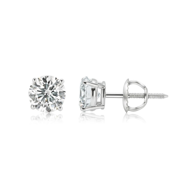14k White Gold Lab Grown Diamond Studs (4.10 ctw.)