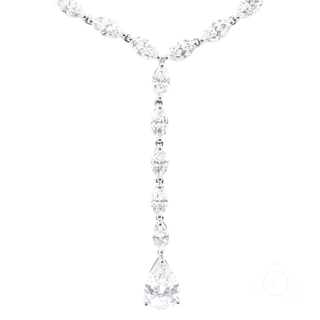 Marquise and Pear Diamonds Lariat Necklace  (31.29 Ct. Tw.) for Rent