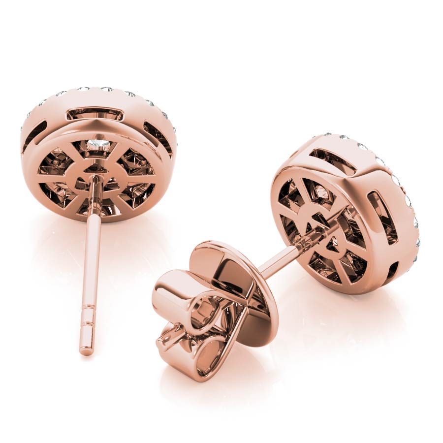 Mini Rose Gold Cluster Studs for Rent