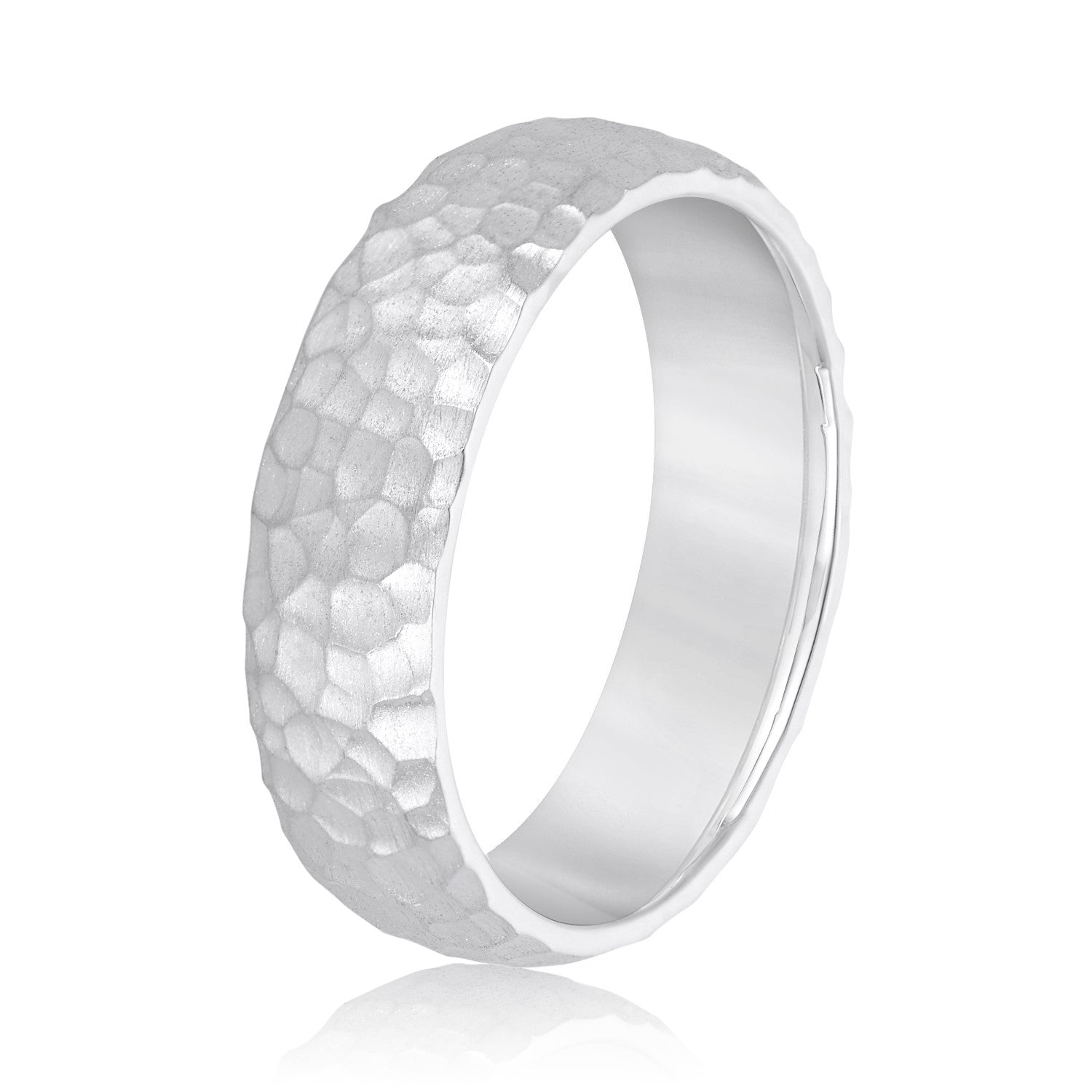 Elgrissy Diamonds Men's Hammered Band