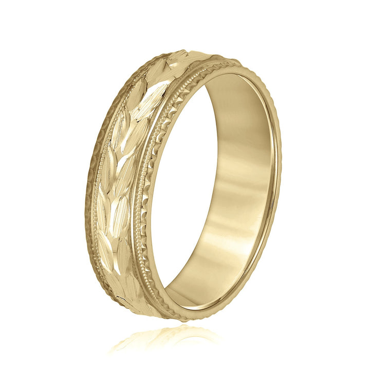 Men’s Tungsten Wedding Band – White & Yellow Gold