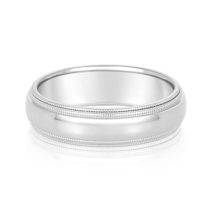 Men's Milgrain Wedding Band