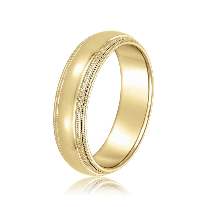 Men's Milgrain Wedding Band