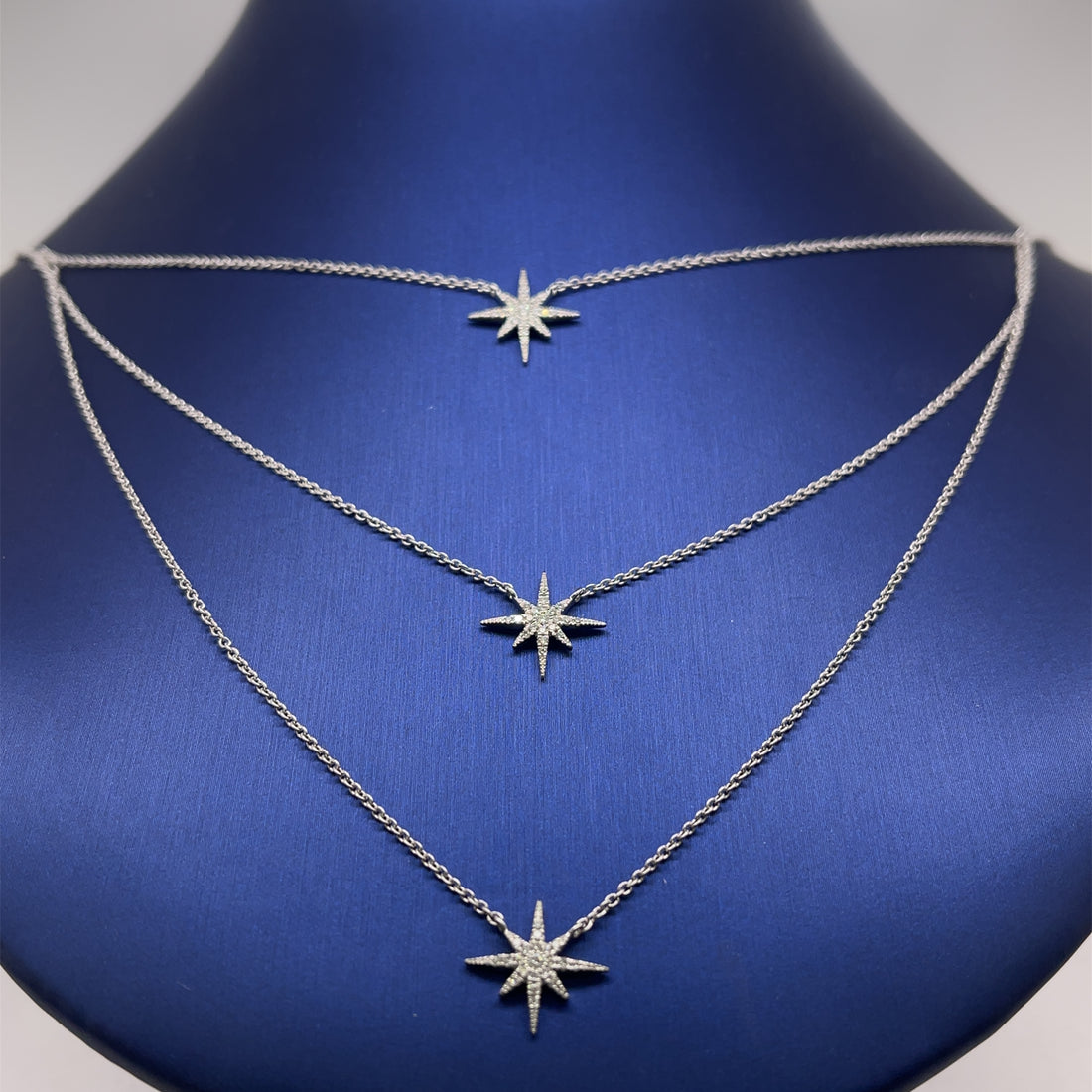 3 Layers Starbust Necklace - Elgrissy Diamonds