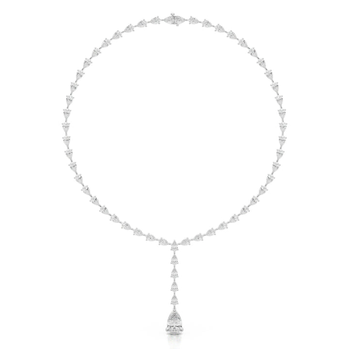 Pear Shape Diamonds Lariat Necklace (30.99 Ct. Tw.) for Rent
