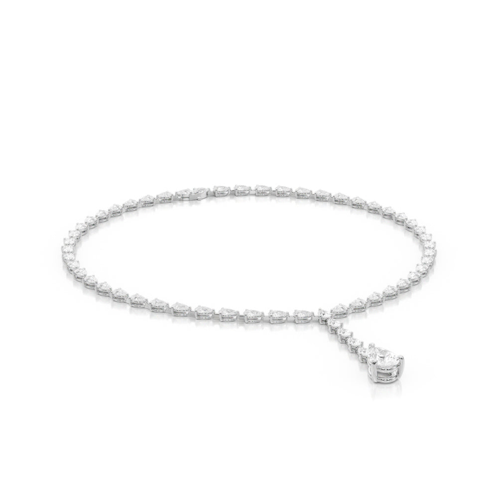 Pear Shape Diamonds Lariat Necklace (30.99 Ct. Tw.) for Sale