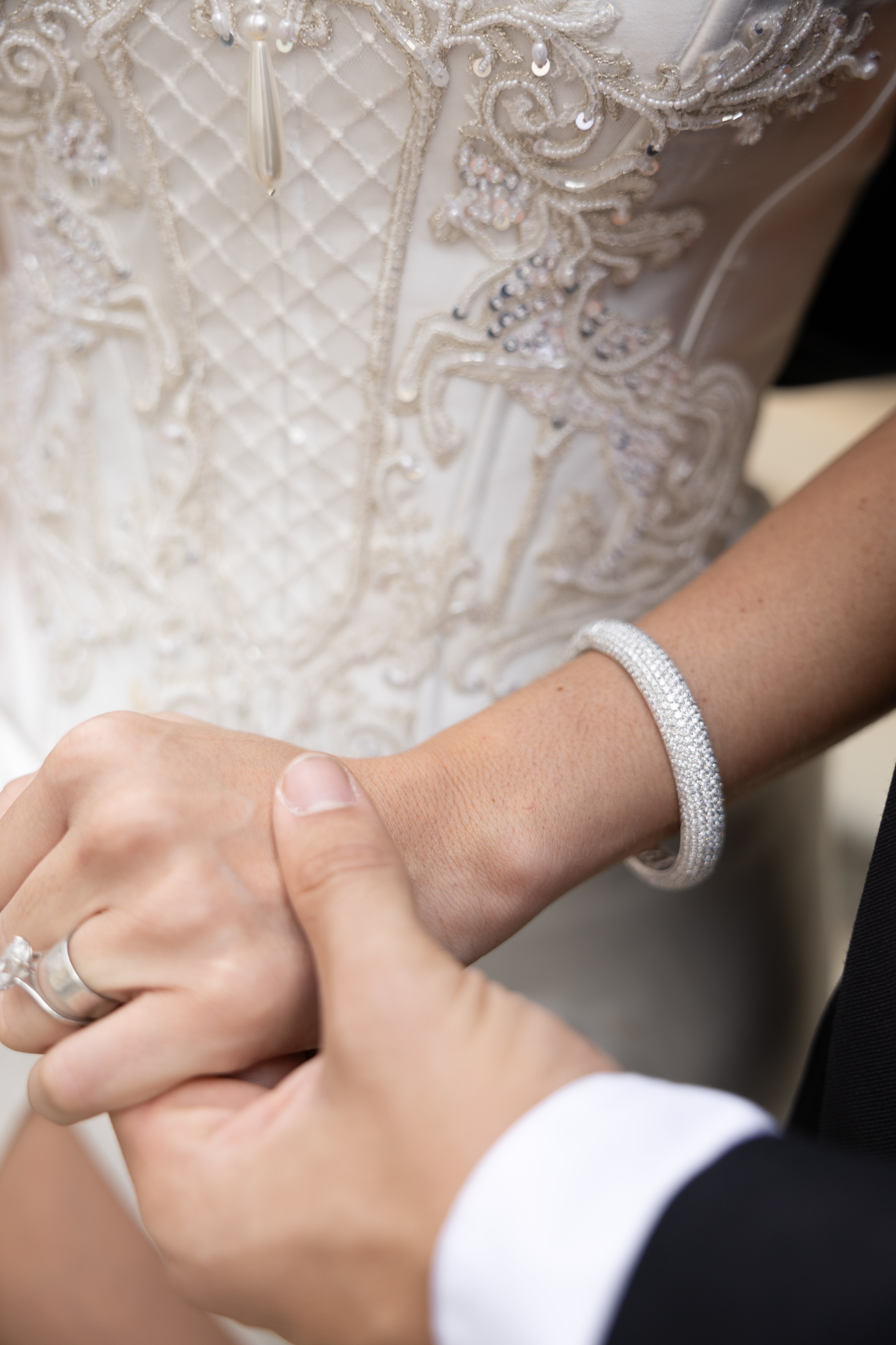 7 Rows Diamonds Statement Bangle Bracelet for Sale