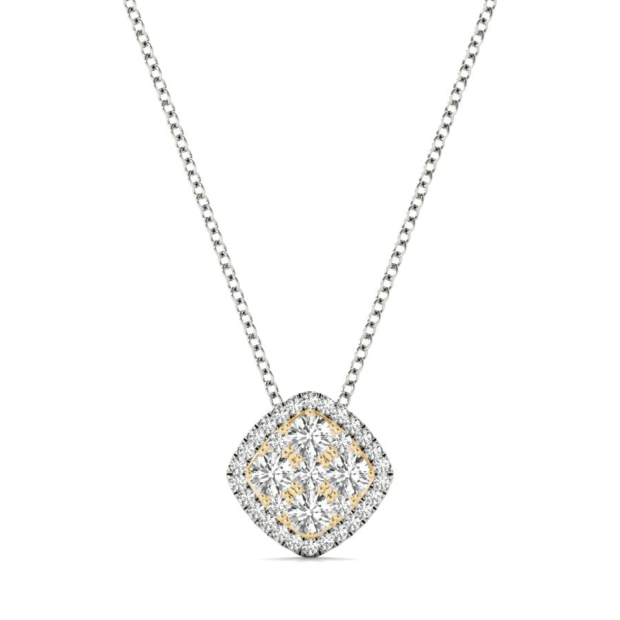 Fancy Yellow Cushion Pendant Necklace - Elgrissy Diamonds