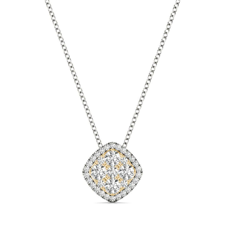 Fancy Yellow Cushion Pendant Necklace - Elgrissy Diamonds