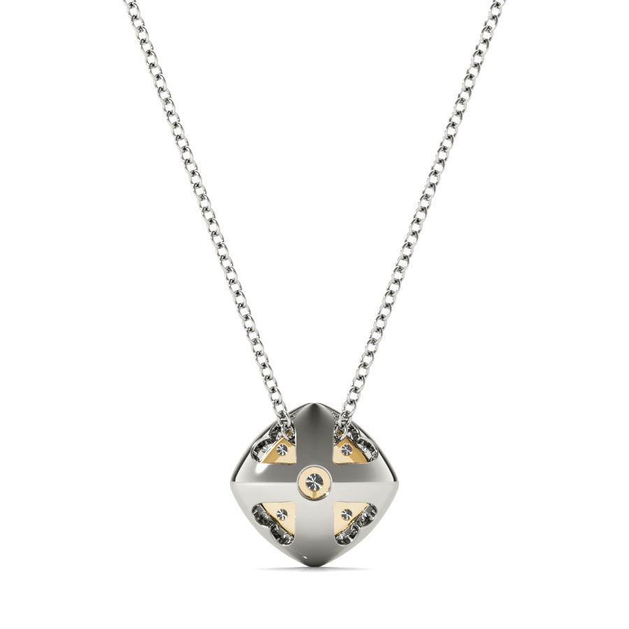 Fancy Yellow Cushion Pendant Necklace - Elgrissy Diamonds