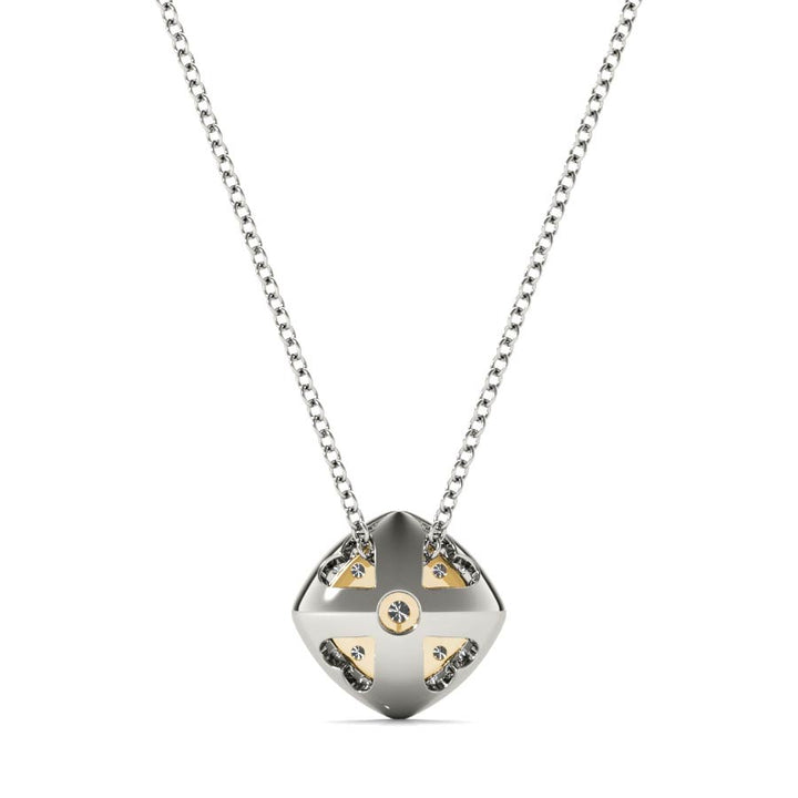 Fancy Yellow Cushion Pendant Necklace - Elgrissy Diamonds