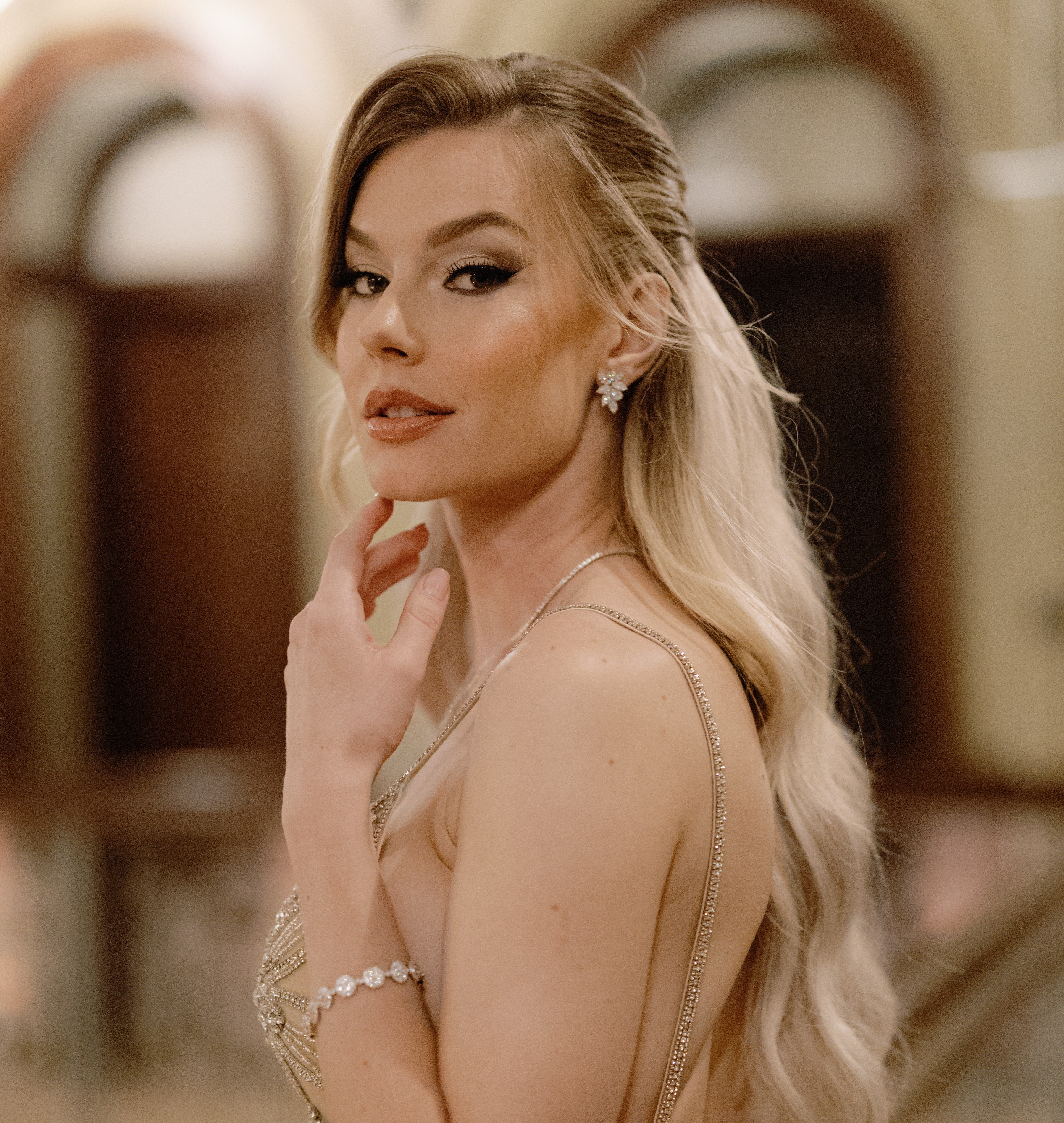 Flower Cluster Statement Earrings - Elgrissy Diamonds