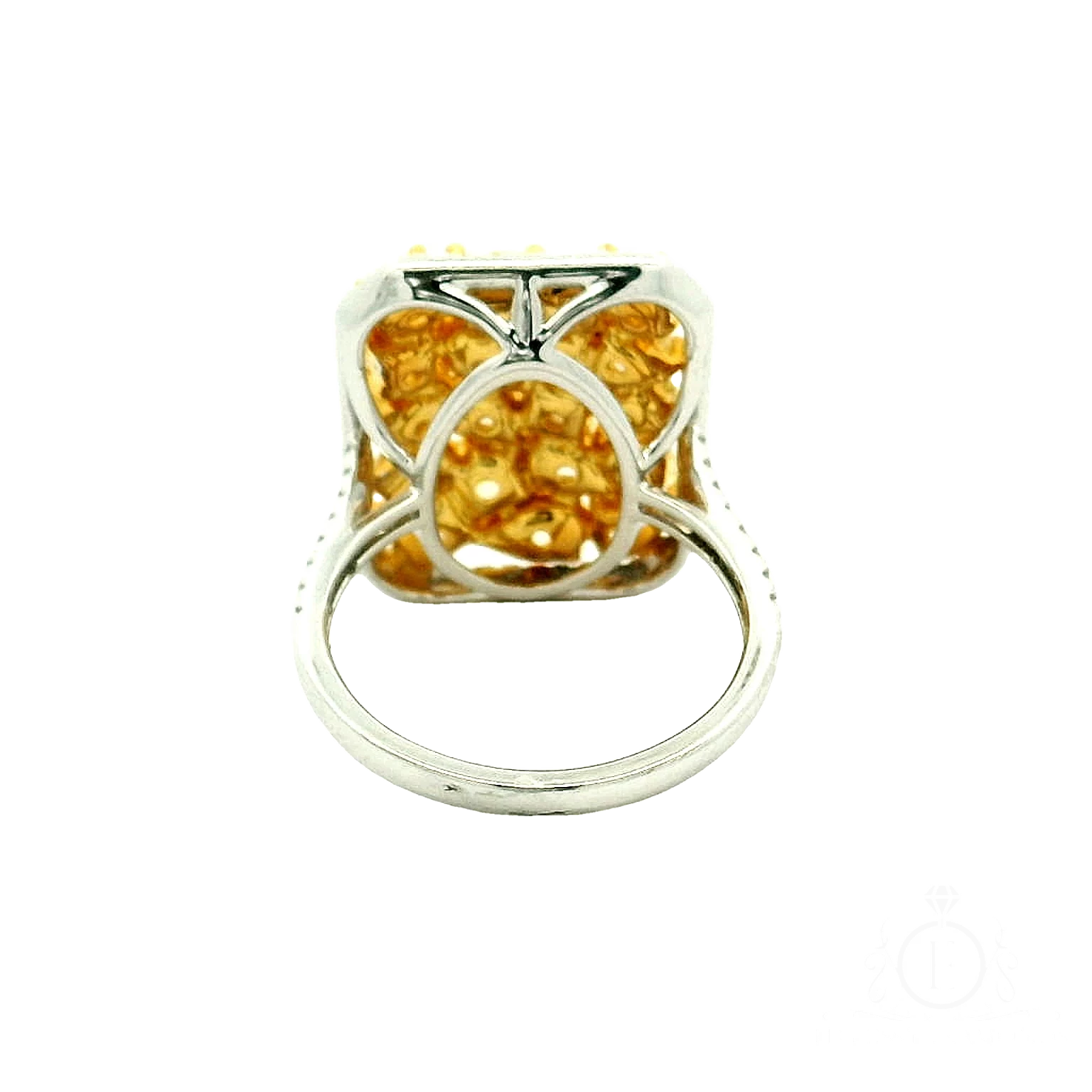Radiant Fancy Yellow Mixed Shapes Diamonds Ring