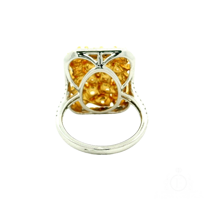 Radiant Fancy Yellow Mixed Shapes Diamonds Ring