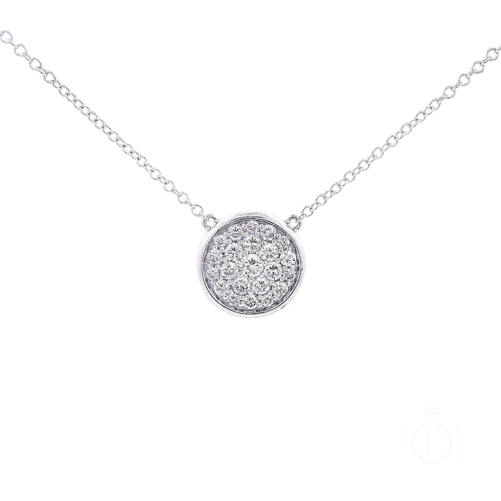 Round Pendants in Yellow and White Colors with Diamonds