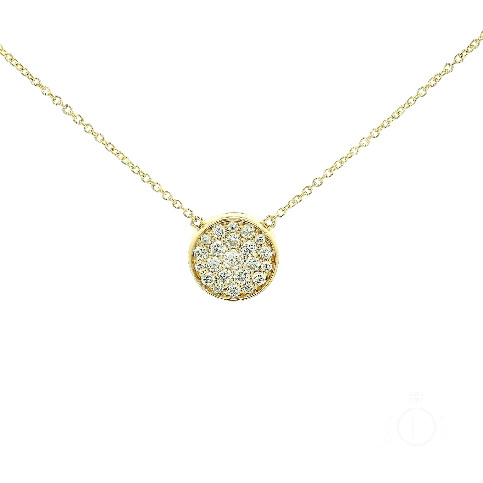 Round Pendants in Yellow and White Colors with Diamonds for Rent