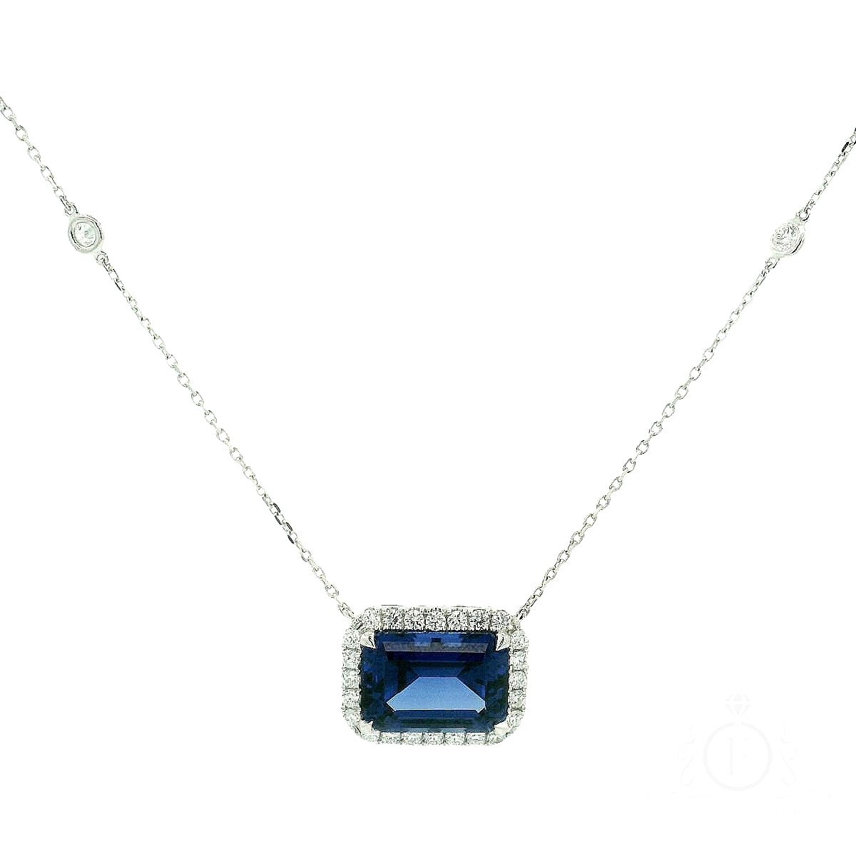 Emerald Sapphire Pendant for Sale
