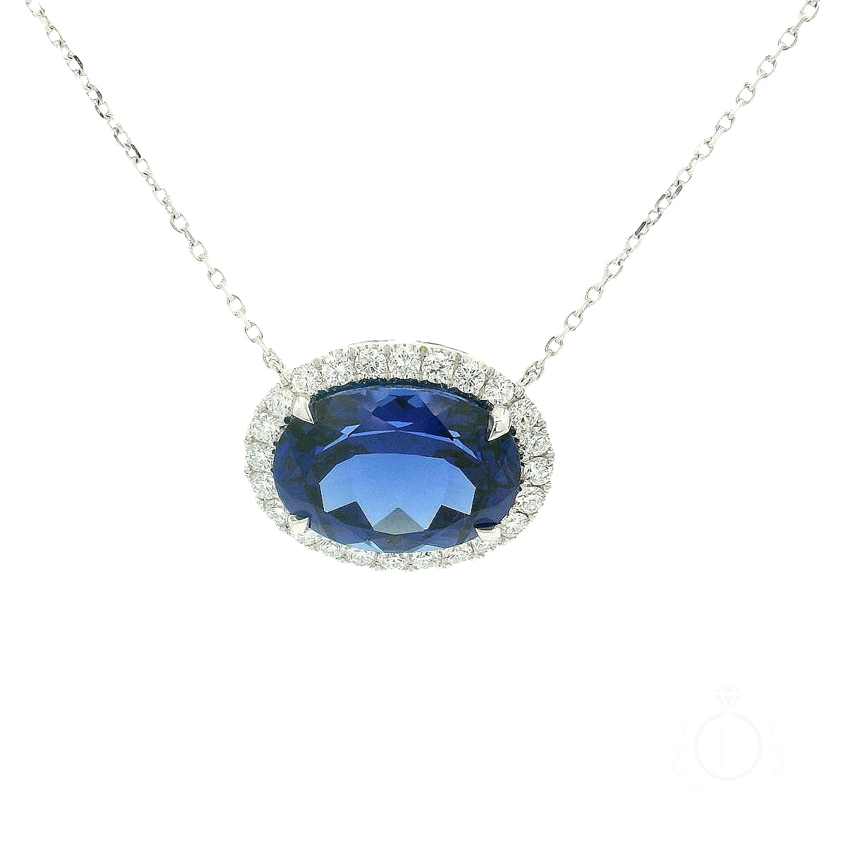 Oval Sapphire Pendant for Sale